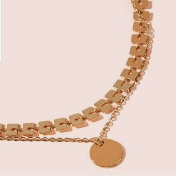 *Liliana* Choker and Disc Necklace - Picture 3 of 4